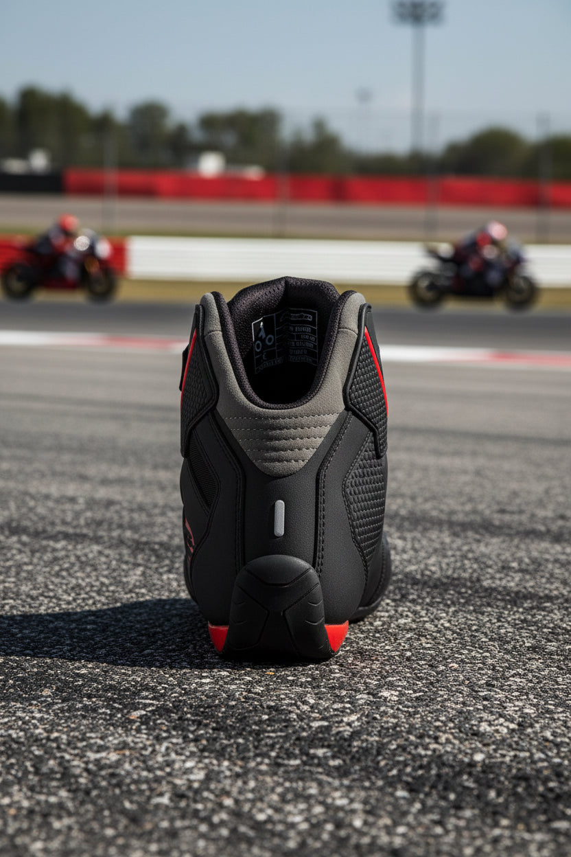 Men'S Sektor Vented Street Motorcycle Shoe, Black/Gray/Red, 10.5