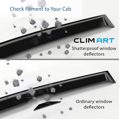 In-Channel Incredibly Durable Rain Guards for Mazda CX-5 2017-2025, Original Window Deflectors, Vent Deflector, Vent Window Visors, Dark Smoke Car Accessories, 4 Pcs. - 617269