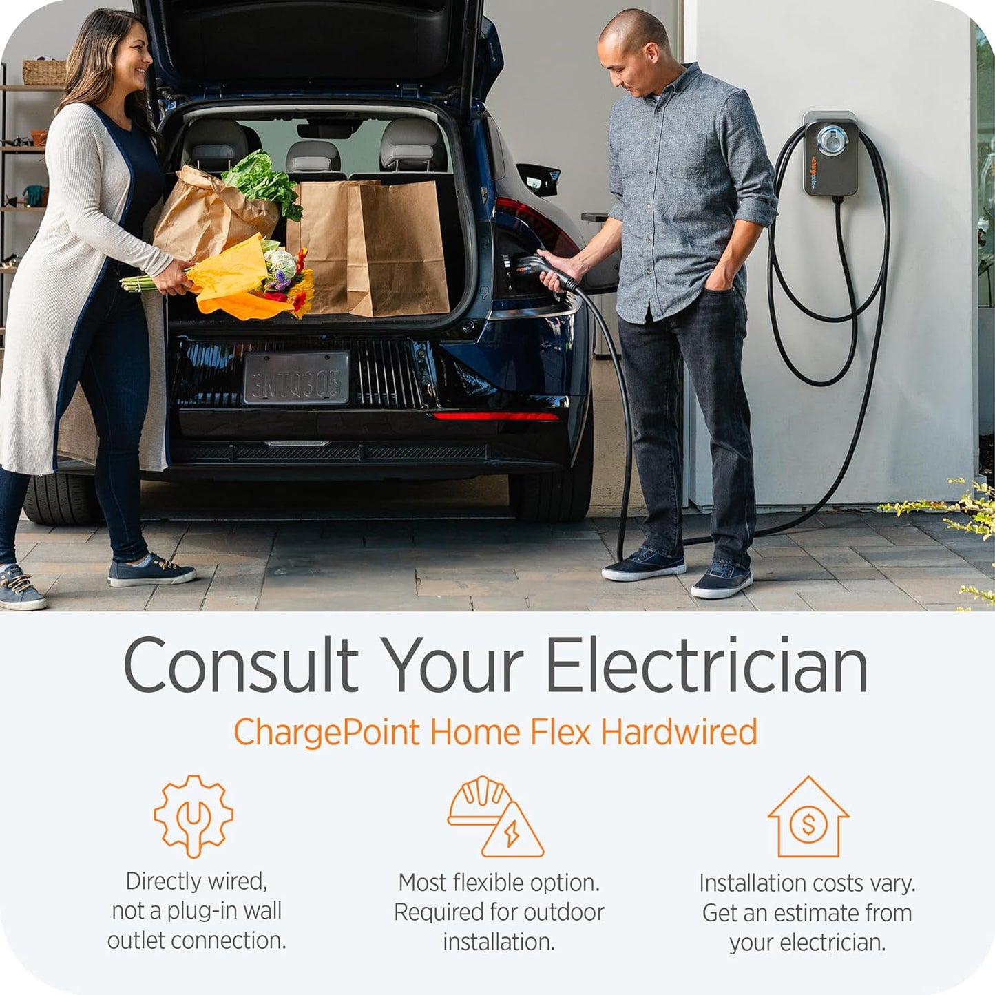 Homeflex Level 2 EV Charger J1772 - Fast Smart Battery Power Charging at Home for Electric Automobile Vehicles