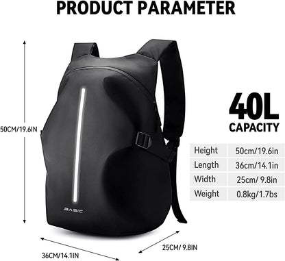 Motorcycle Backpack, Motorcycle Backpacks for Men and Women, Waterproof Motorcycle Backpack, Helmet Bag Bookbag for Riding, Outing